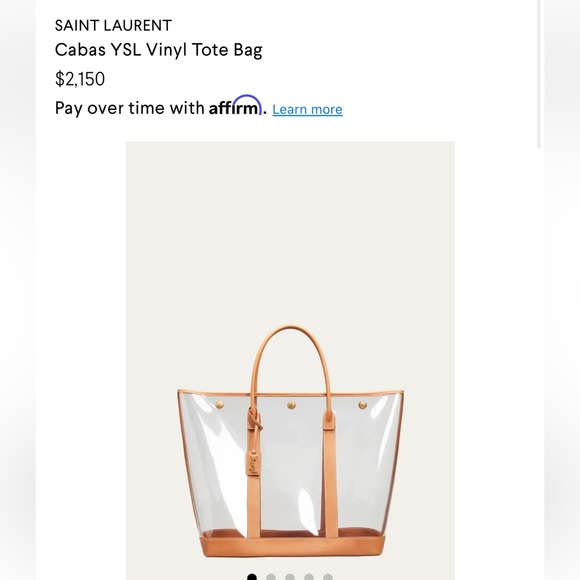 Saint Laurent Cabas YSL Vinyl Tote - Picture 5 of 5
